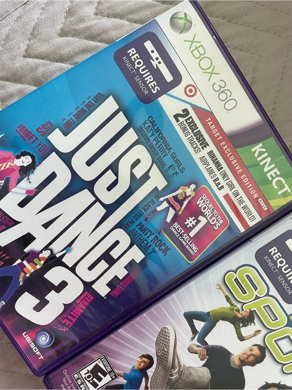 Three Xbox 360 Kinect games
